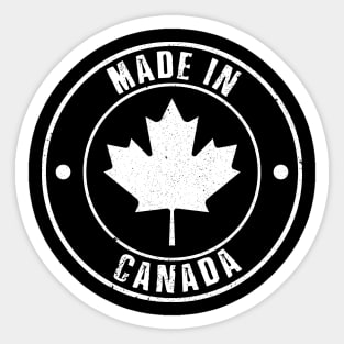 Made In Canada Country Nationality Born Canadian Gift Birthday Sticker